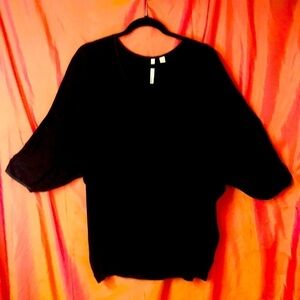 NEW York & Co Street Wear Women’s Black Tunic Size M Dolman Sleeve V Neck